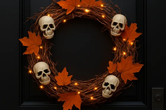 Haunted Garland and Wreaths to Welcome Your Guests illustration