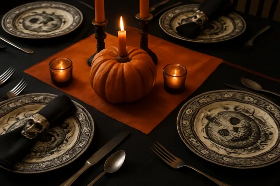 Themed Table Settings for Halloween Dinners illustration