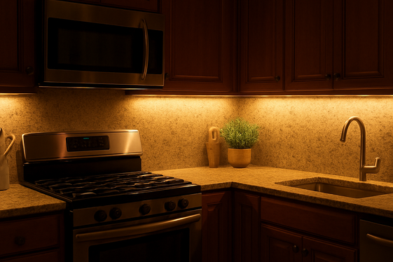 Create Cozy Vibes with Under-Cabinet Lighting illustration