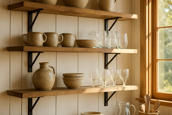Open Shelving to Showcase Rustic Charm illustration