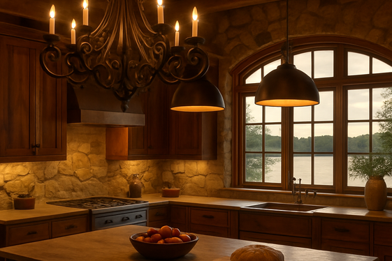 Statement Lighting with Rustic Elegance illustration