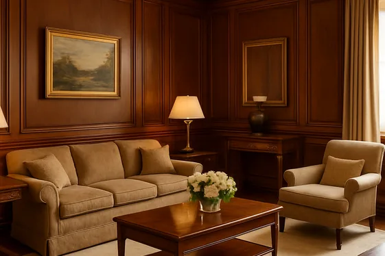 Elegant Wood Detailing and Paneling illustration