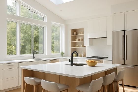 Maximize Natural Light with Large Windows and Skylights illustration