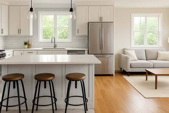 Combine Different Flooring Materials to Zone Spaces illustration