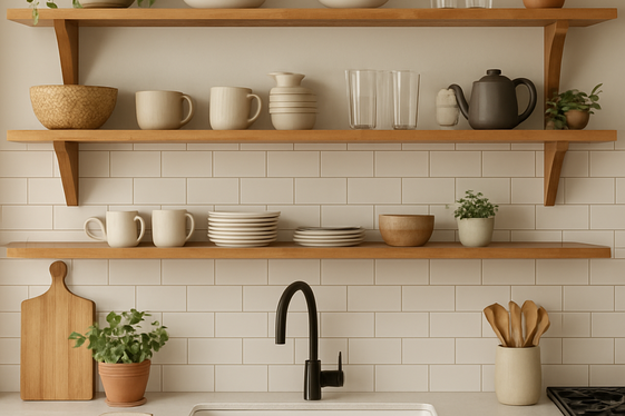 Create a Seamless Flow Using Open Shelving illustration