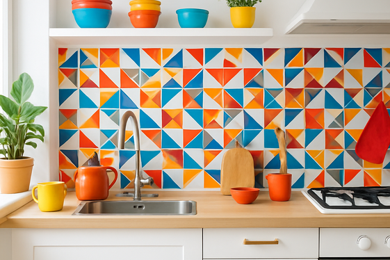 Add Pops of Color with Backsplashes and Accessories illustration