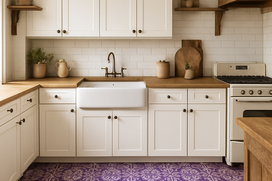 Vintage Purple Tile Flooring for Retro Charm illustration