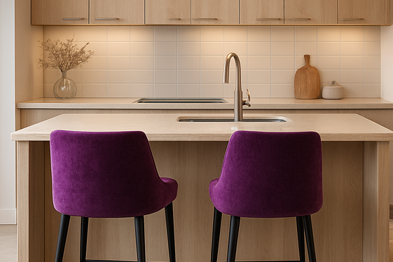 Purple Bar Stools to Add Playful Pops of Color illustration