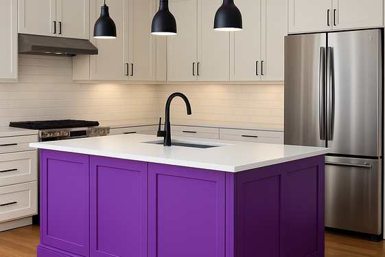 Accent Purple Kitchen Islands for a Bold Statement illustration