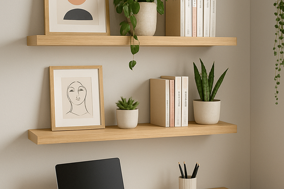 Install Floating Shelves for Extra Storage illustration
