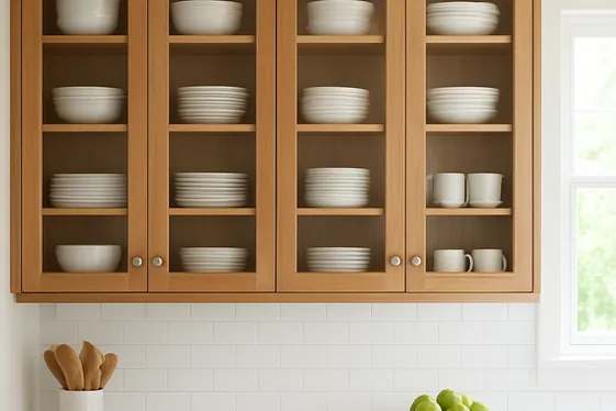 Wood and Glass Cabinet Doors for Elegant Display illustration
