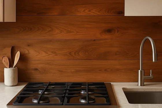 Wooden Backsplashes That Add Texture illustration