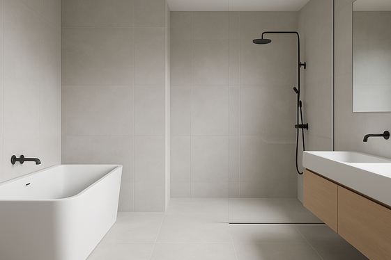 Large Format Tiles for a Seamless Look illustration