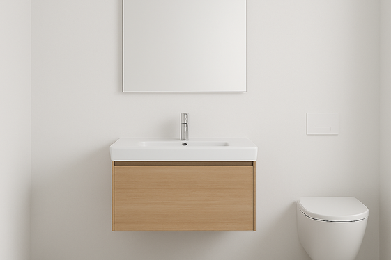 Wall-Mounted Vanities for Easy Cleaning illustration