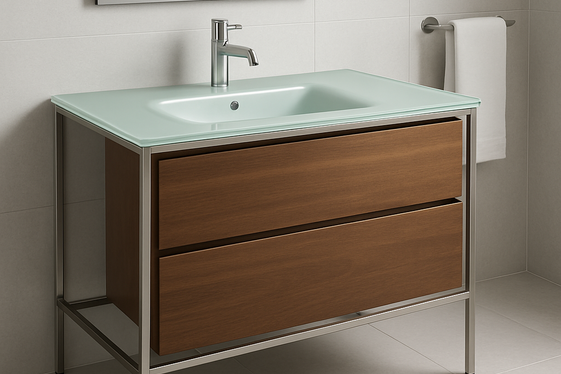 Glass Vanity Tops for a Sleek, Futuristic Appeal illustration