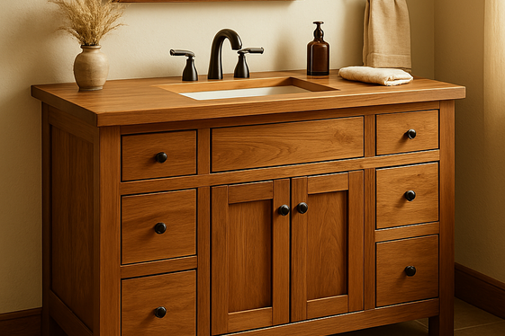 Custom Wood Vanities for Warmth and Character illustration