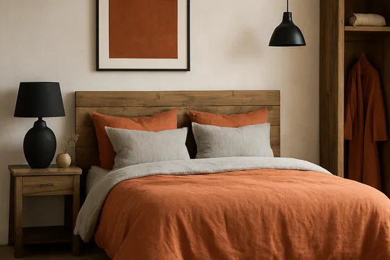 Rust Orange and Soft Gray for Rustic Charm illustration