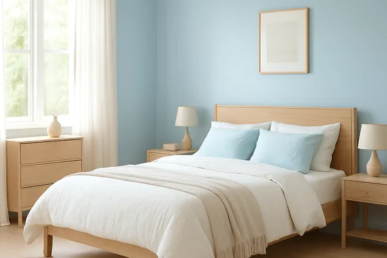 Sky Blue and Warm White for Airy, Open Feel illustration