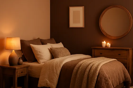 Chocolate Brown and Soft Peach for Cozy Comfort illustration