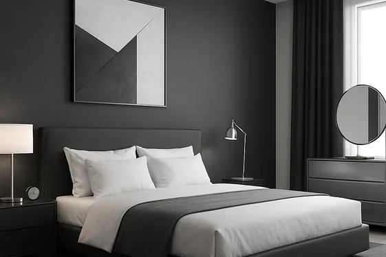Charcoal and Bright White for Sleek Contemporary Style illustration