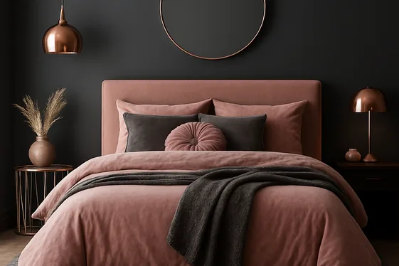 Moody Charcoal and Muted Blush for a Modern Twist illustration