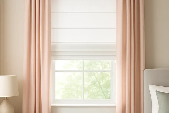 Roman Shades with Curtains for Functional Style illustration