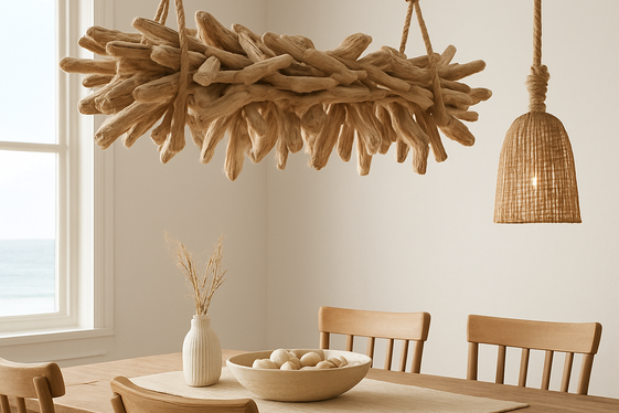 Light Up the Space with Driftwood or Rope Fixtures illustration
