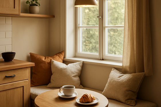 Create a Coffee Nook with Comfortable Seating illustration