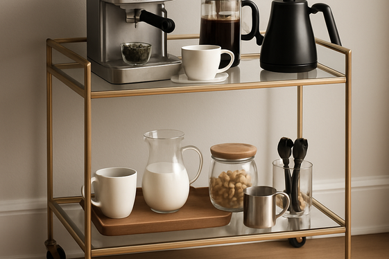 Bar Cart Coffee Stations for Flexibility and Style illustration