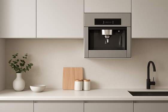 Incorporate Built-In Coffee Appliances for Sleek Design illustration