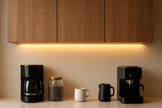Floating Cabinets for Contemporary Coffee Zones illustration