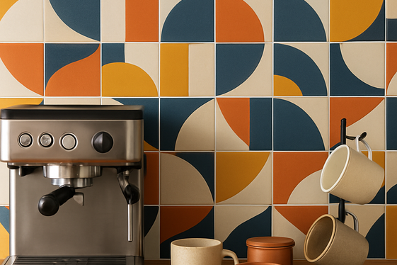 Bold Backsplashes Behind Your Coffee Bar illustration