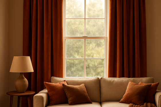 Heavy Curtains to Frame and Insulate Windows illustration