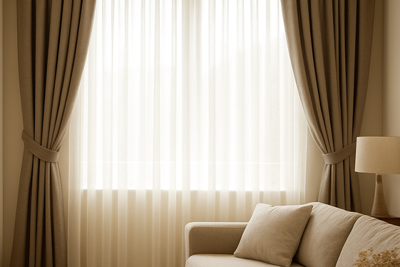 Layering Window Treatments for Privacy and Softness illustration