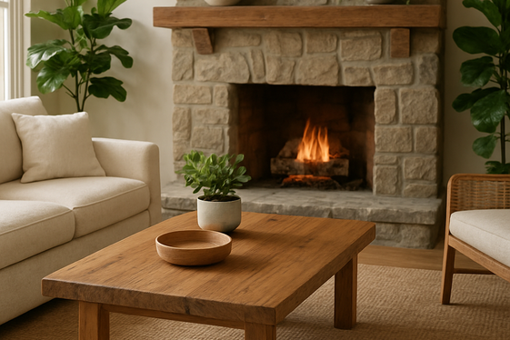 Incorporating Natural Elements Like Wood and Plants illustration