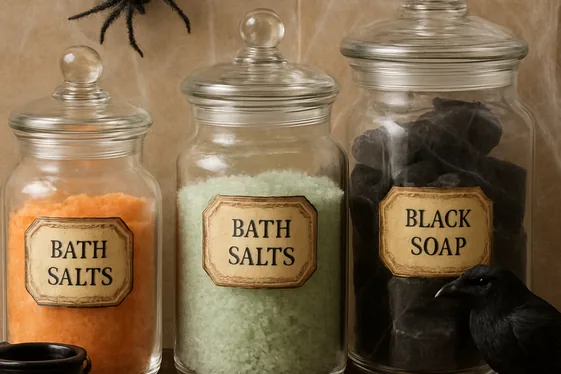 Witchy Potions and Apothecary Jars illustration