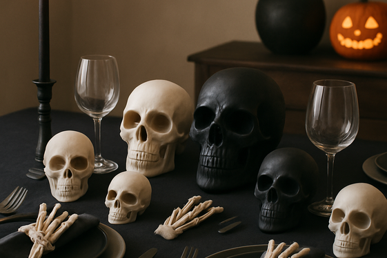 Skeleton and Skull Accents illustration