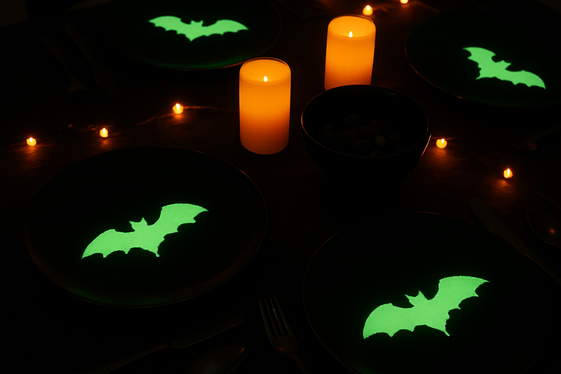 Glow-in-the-Dark Table Settings illustration