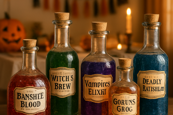 Witchy Potion Bottles illustration