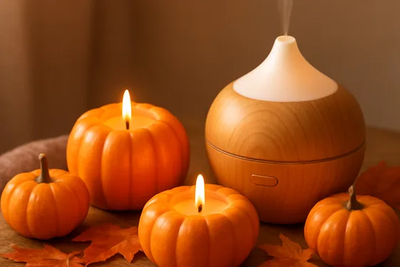Pumpkin Spice Scented Candles and Diffusers illustration