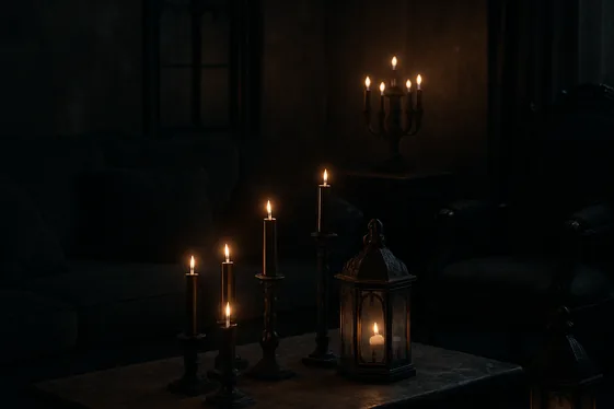 Gothic Candles and Lanterns for Mood Lighting illustration