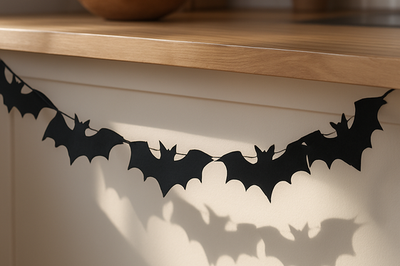 Bat Garland Hanging Along the Island Edge illustration