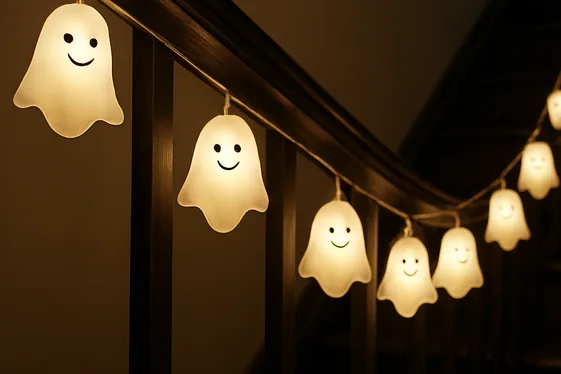 Glowing Ghost Garland illustration
