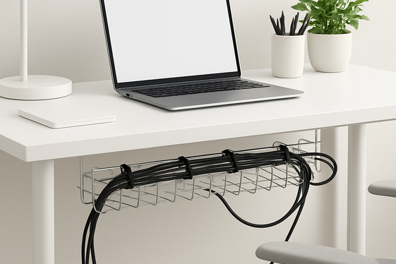 Keep Tech and Cords Neat with Cable Management illustration