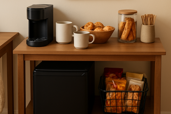 Set Up a Coffee or Refreshment Station Nearby illustration