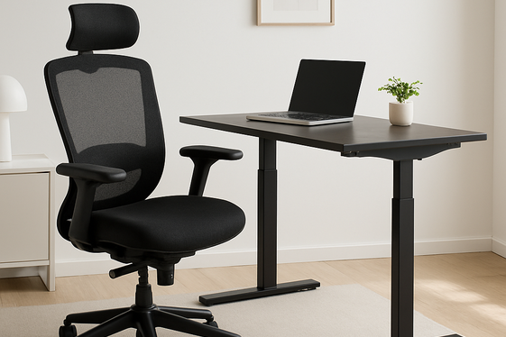 Invest in an Ergonomic Chair and Desk Setup illustration