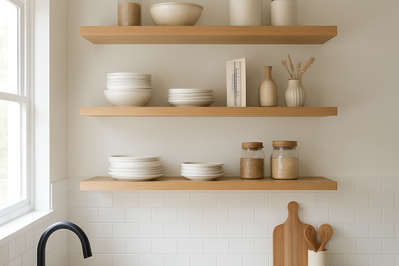 Maximize Vertical Space with Wall-Mounted Shelves illustration