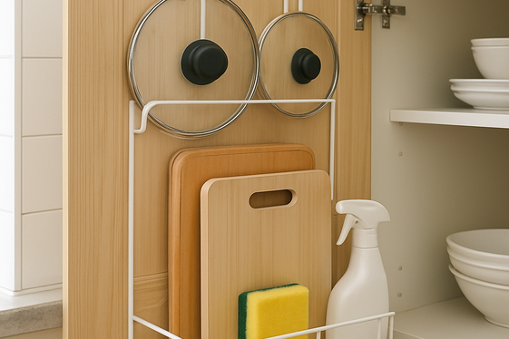 Use Cabinet Door Storage Solutions illustration