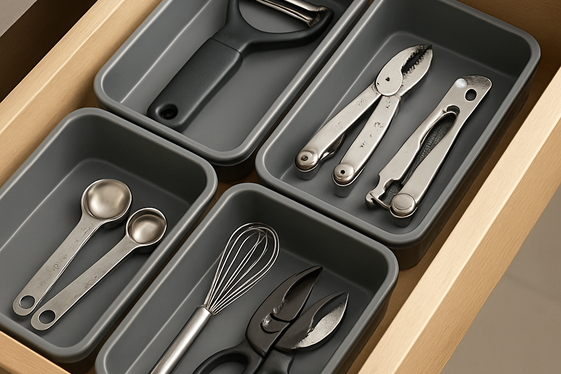 Use Stackable Drawer Organizers for Small Gadgets illustration