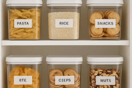 Opt for Clear Storage Containers and Labels illustration